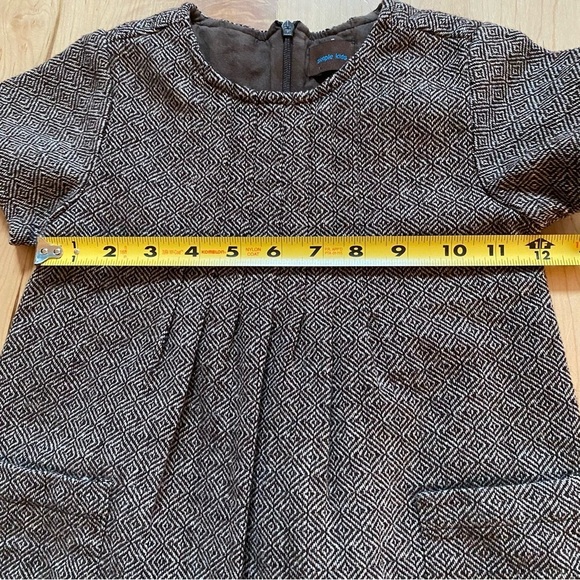Vintage Simple Kids Brown Tweed With Silver Flecks Dress - Picture 8 of 9